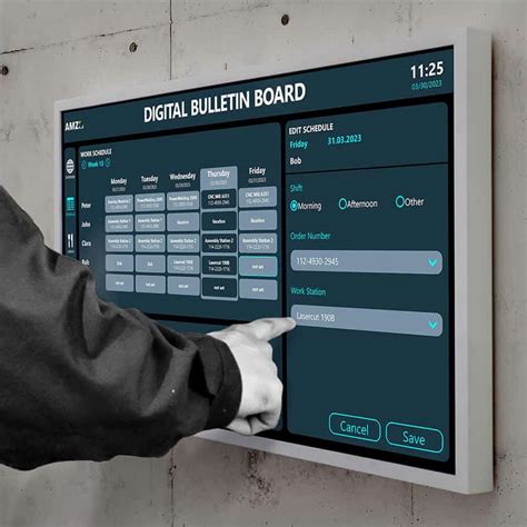 electronic bulletin board|digital bulletin board for employees.